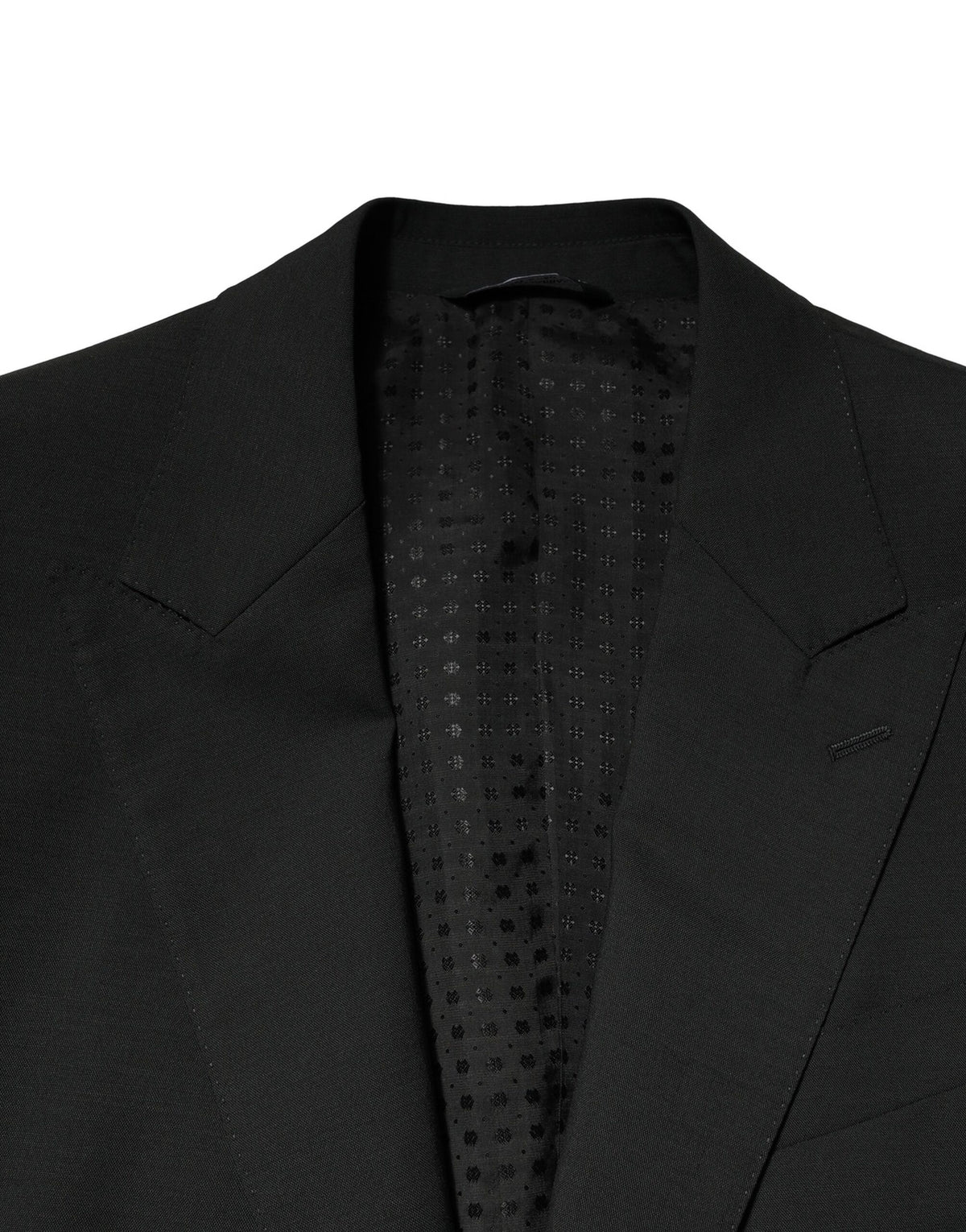 Dolce & Gabbana Costume Noir en Laine 2 Pièces à Boutonnage Simple