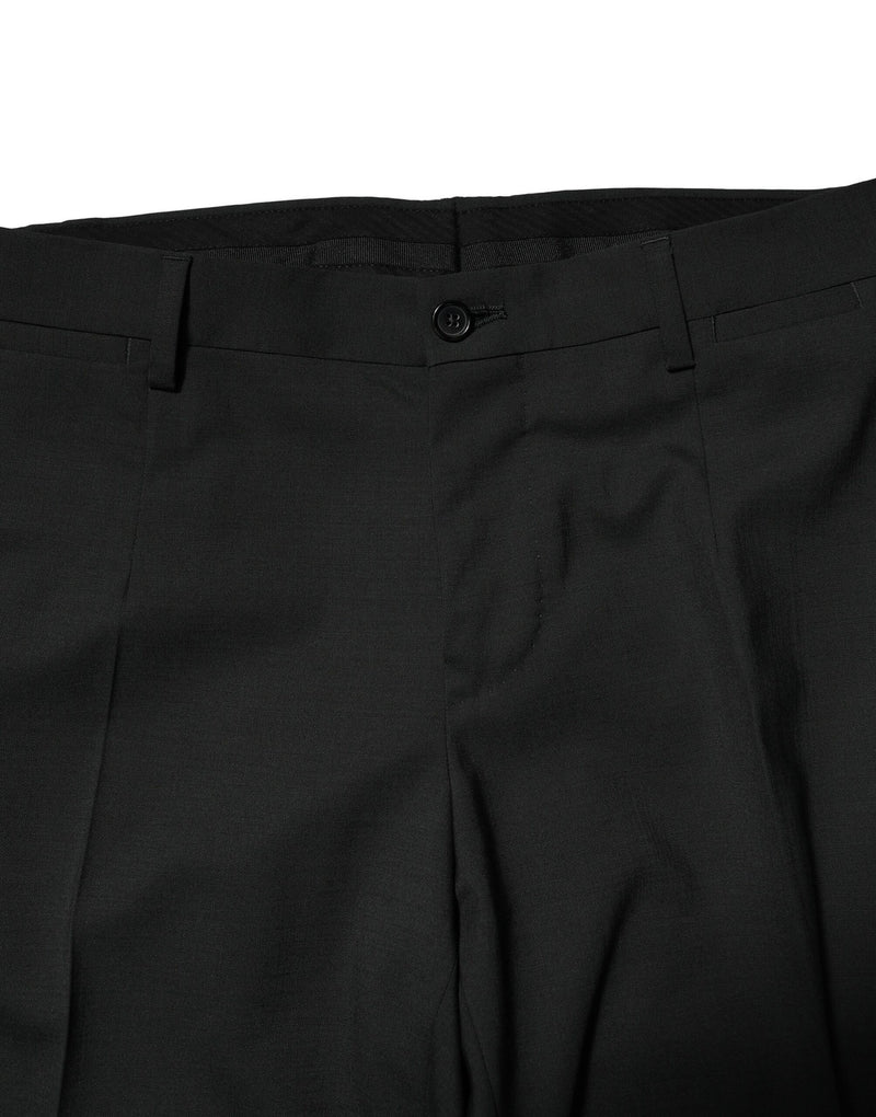 Dolce & Gabbana Black Wool 2 Piece Single Breasted Suit