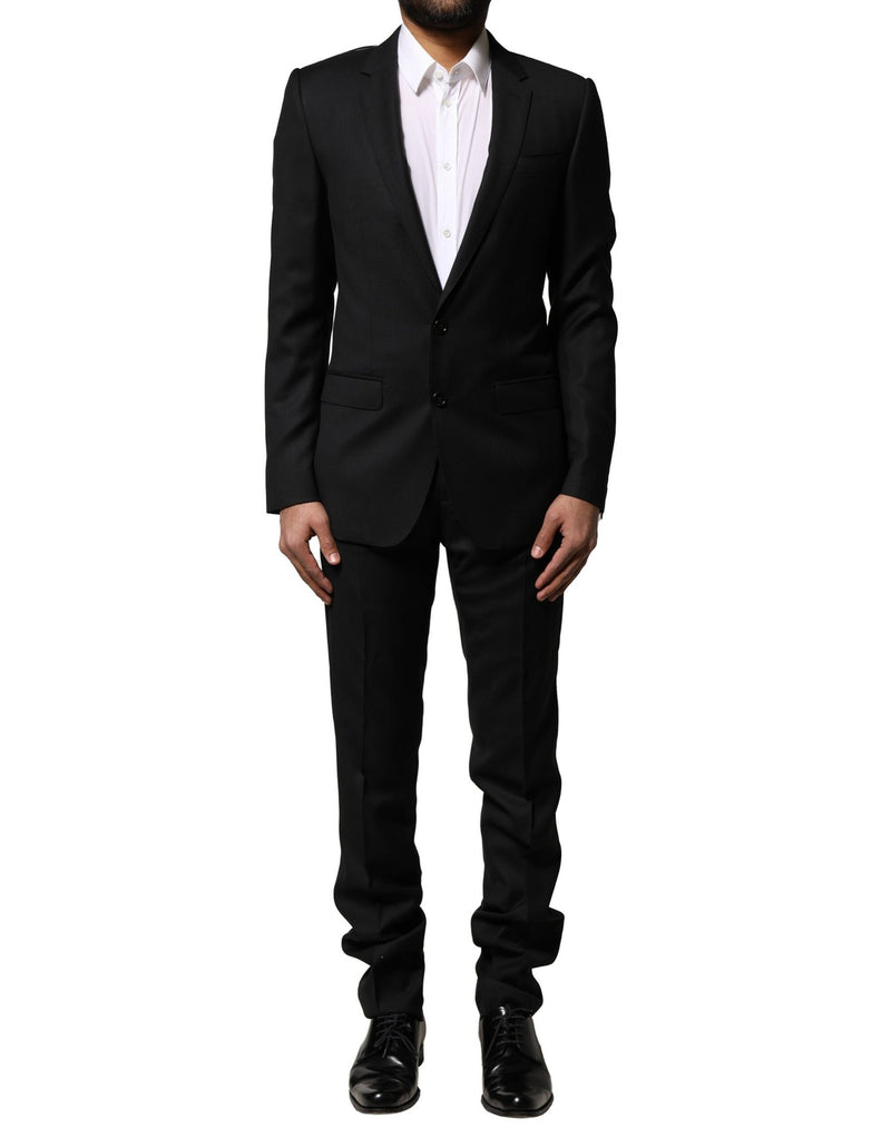 Dolce & Gabbana MARTINI Black Wool Formal 2 Piece Suit