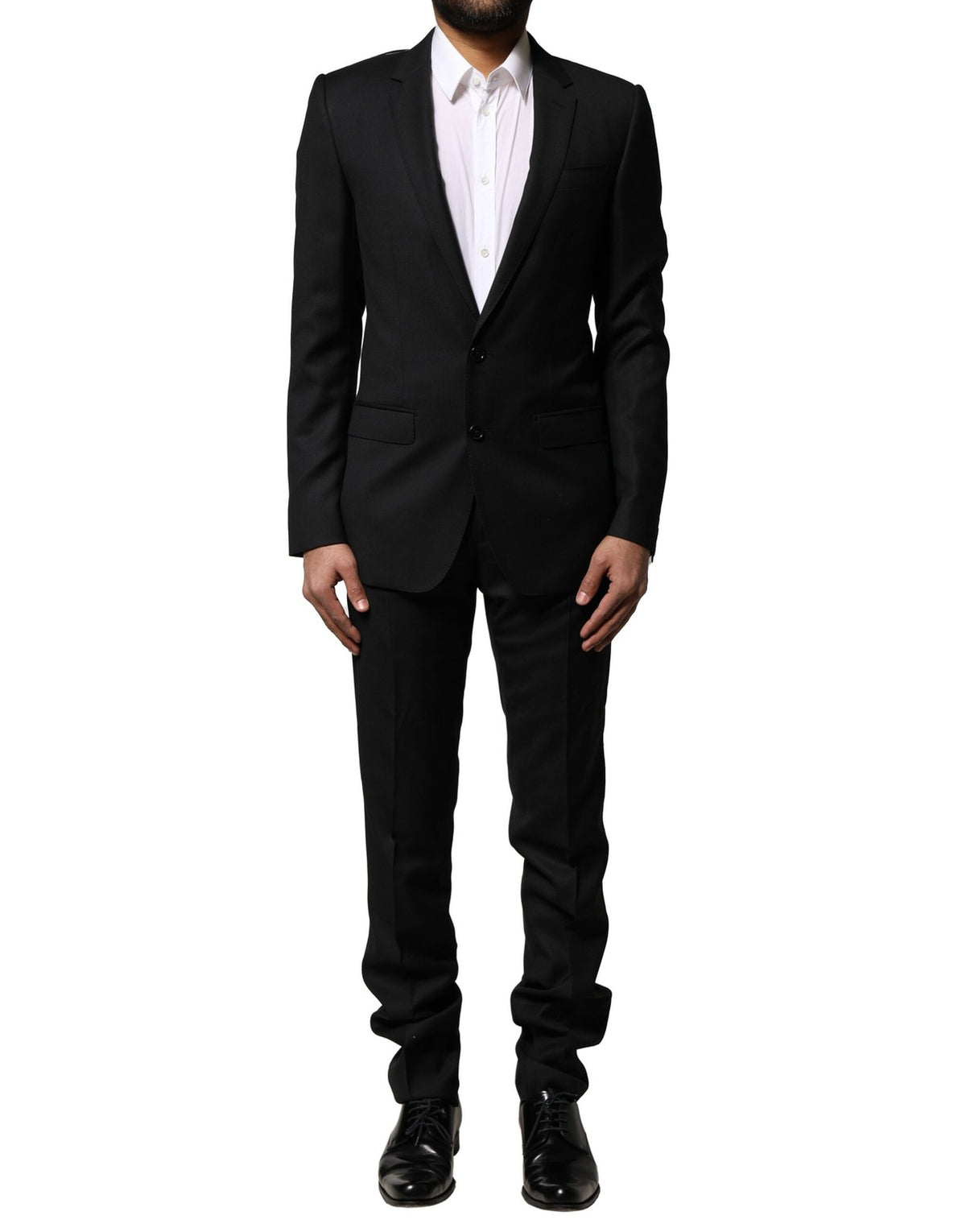 Dolce & Gabbana MARTINI Black Wool Formal 2 Piece Suit