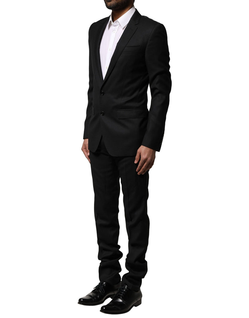 Dolce & Gabbana MARTINI Black Wool Formal 2 Piece Suit