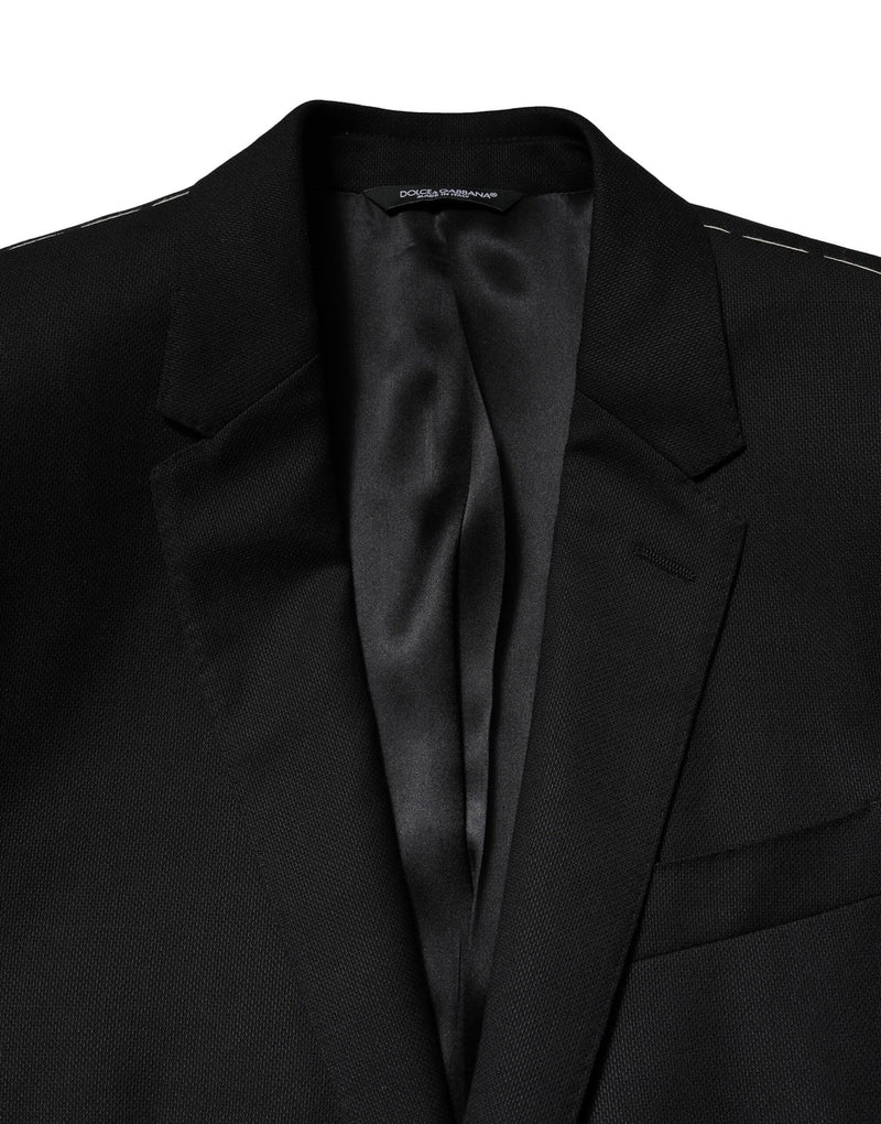 Dolce & Gabbana MARTINI Black Wool Formal 2 Piece Suit
