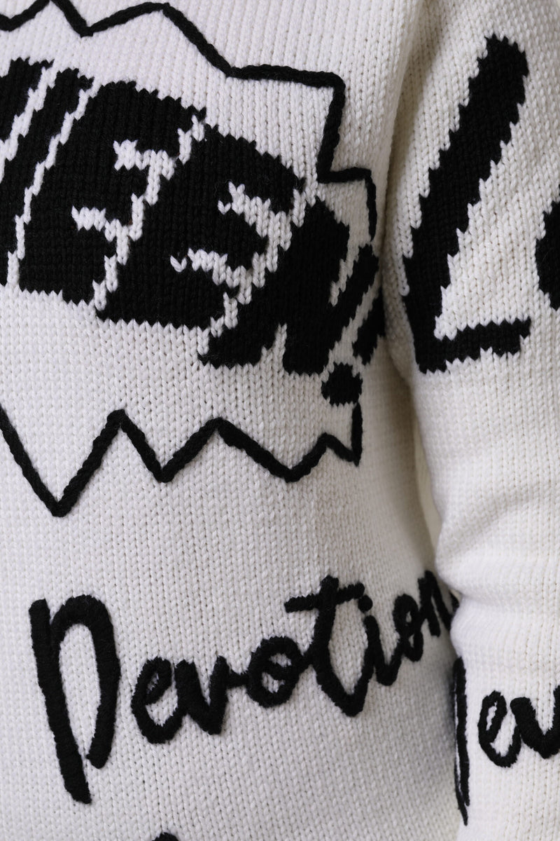 Pull en laine blanc Dolce & Gabbana - Modèle à col rond