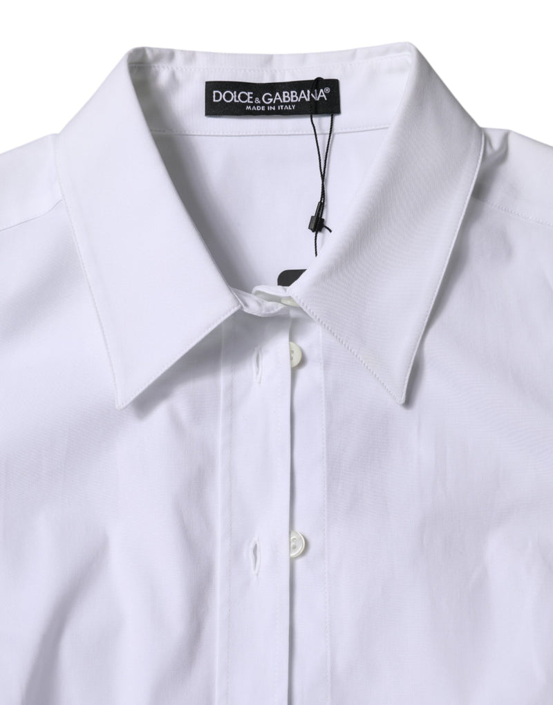 Dolce & Gabbana Chemise Blanche en Coton à Manches Longues