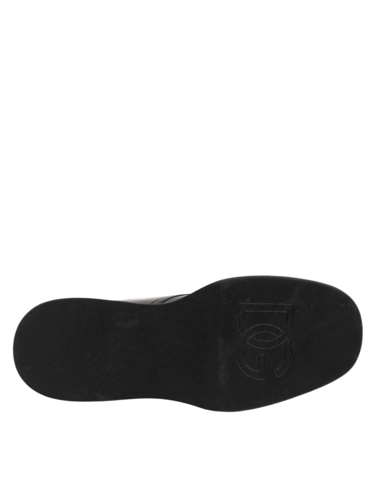 Dolce & Gabbana Black Leather Logo Ankle Boots - Lace Up Shoes