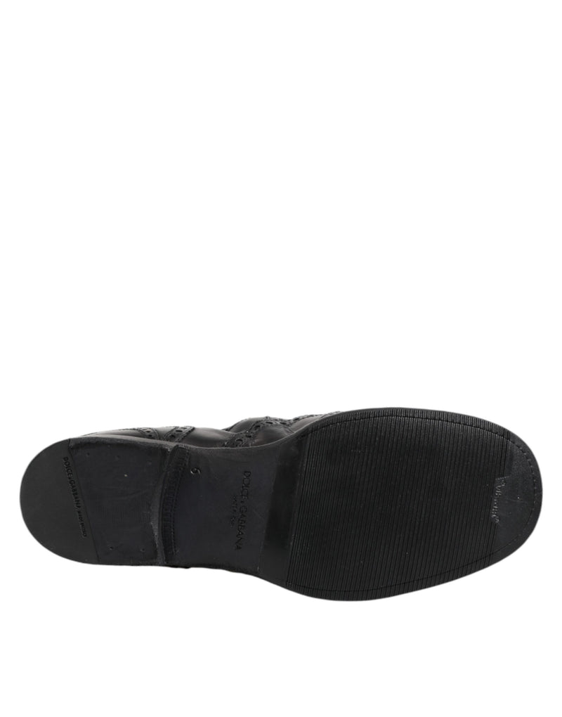 Dolce & Gabbana Black Leather Ankle Boots for Men
