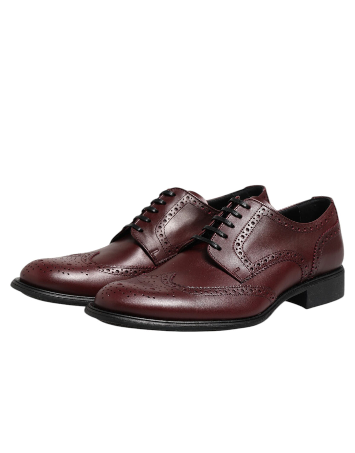 Chaussures Richelieu habillées en cuir marron à lacets Dolce & Gabbana