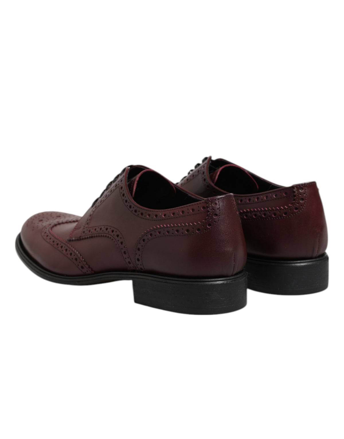 Chaussures Richelieu habillées en cuir marron à lacets Dolce & Gabbana