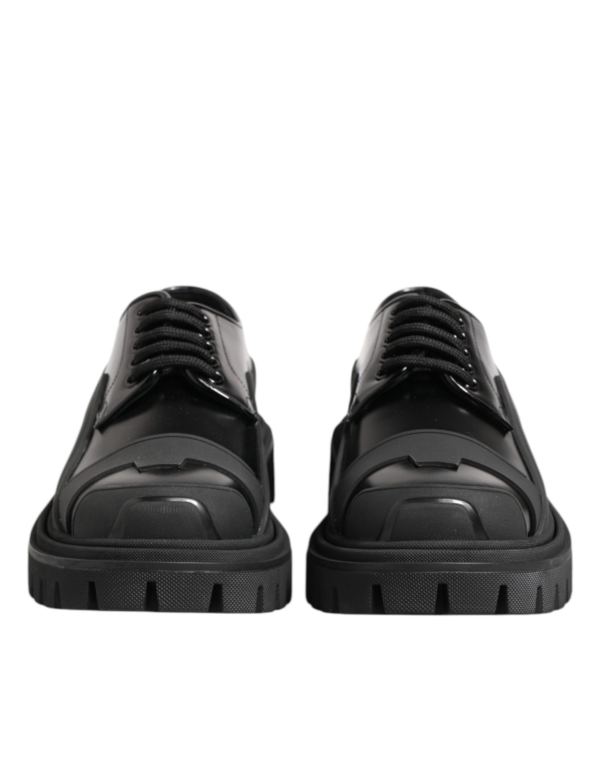 Dolce & Gabbana Black Patent Leather Derby Shoes