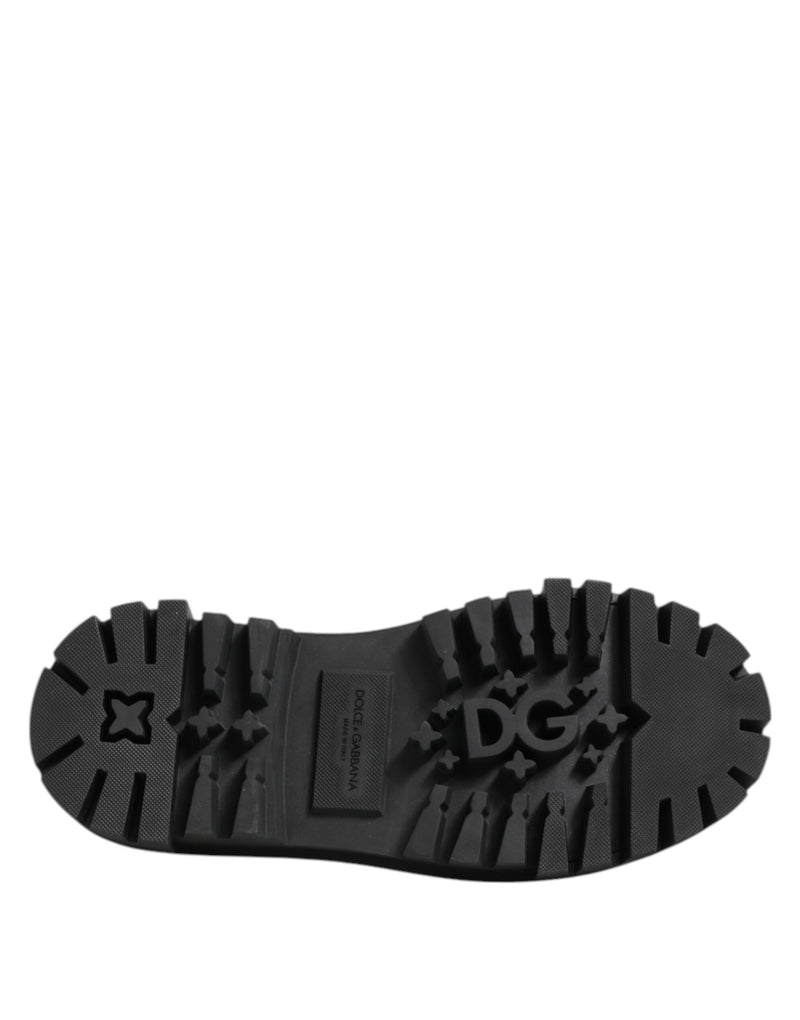 Dolce & Gabbana Black Patent Leather Derby Shoes