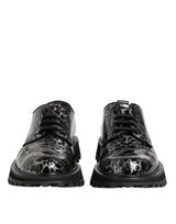 Dolce & Gabbana Chaussures Derby Chunky en Cuir Noir et Blanc