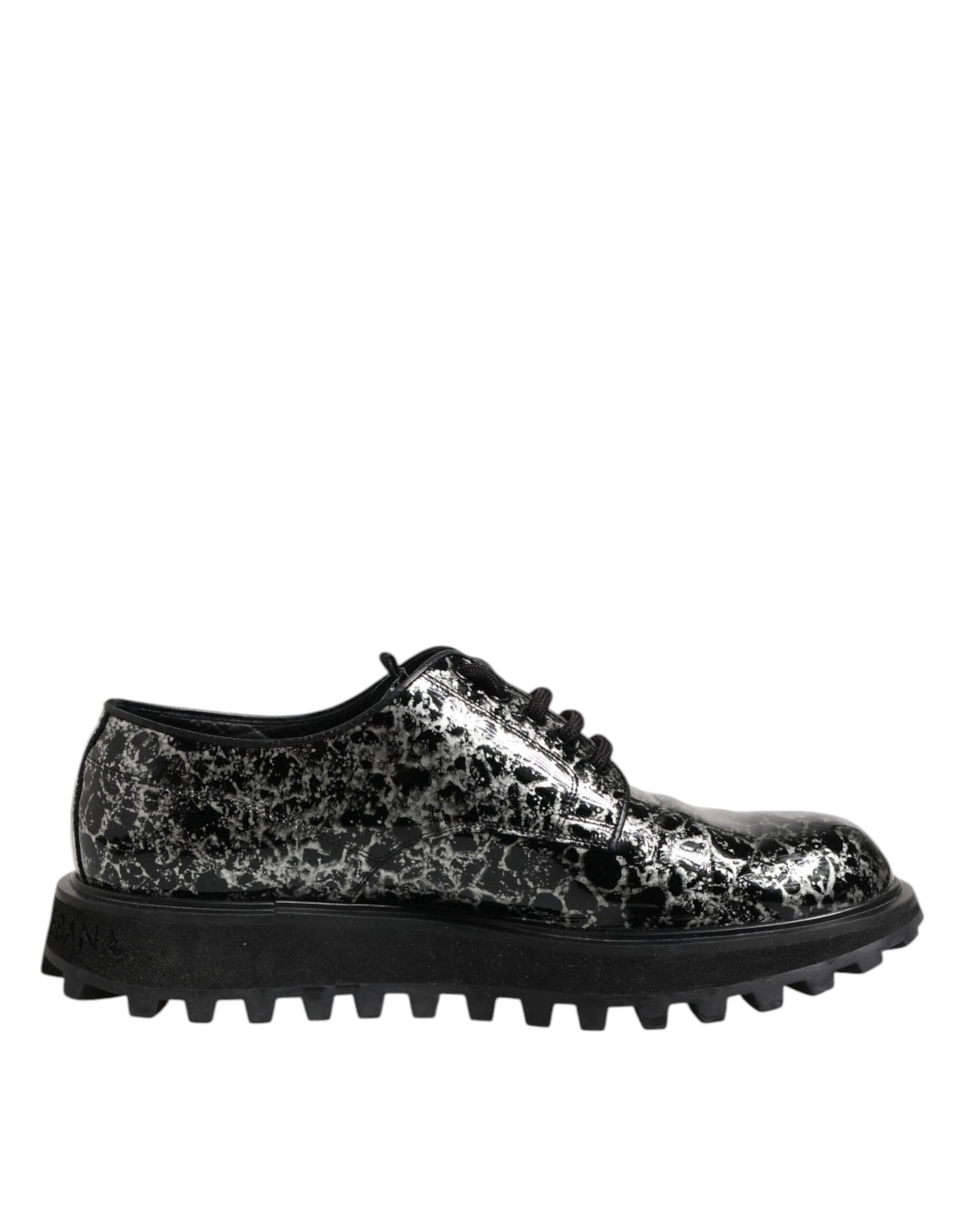 Dolce & Gabbana Chaussures Derby Chunky en Cuir Noir et Blanc