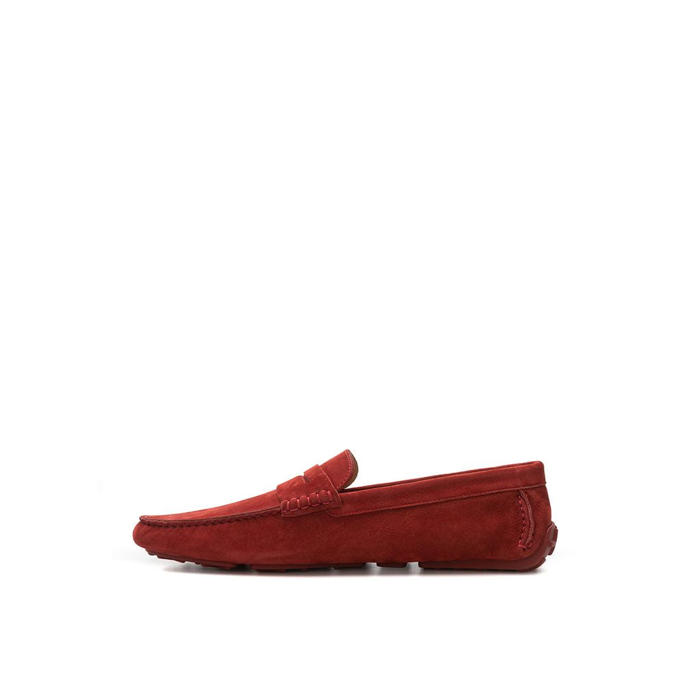 Bally Bordeaux Leather Moccassin - Elegant Suede Loafers