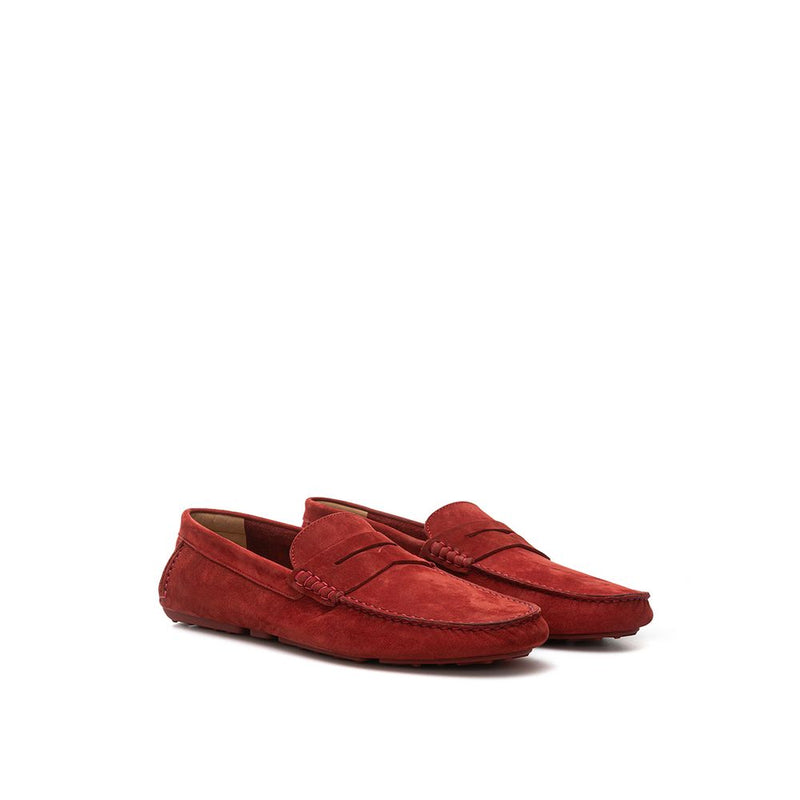 Bally Bordeaux Leather Moccassin - Elegant Suede Loafers