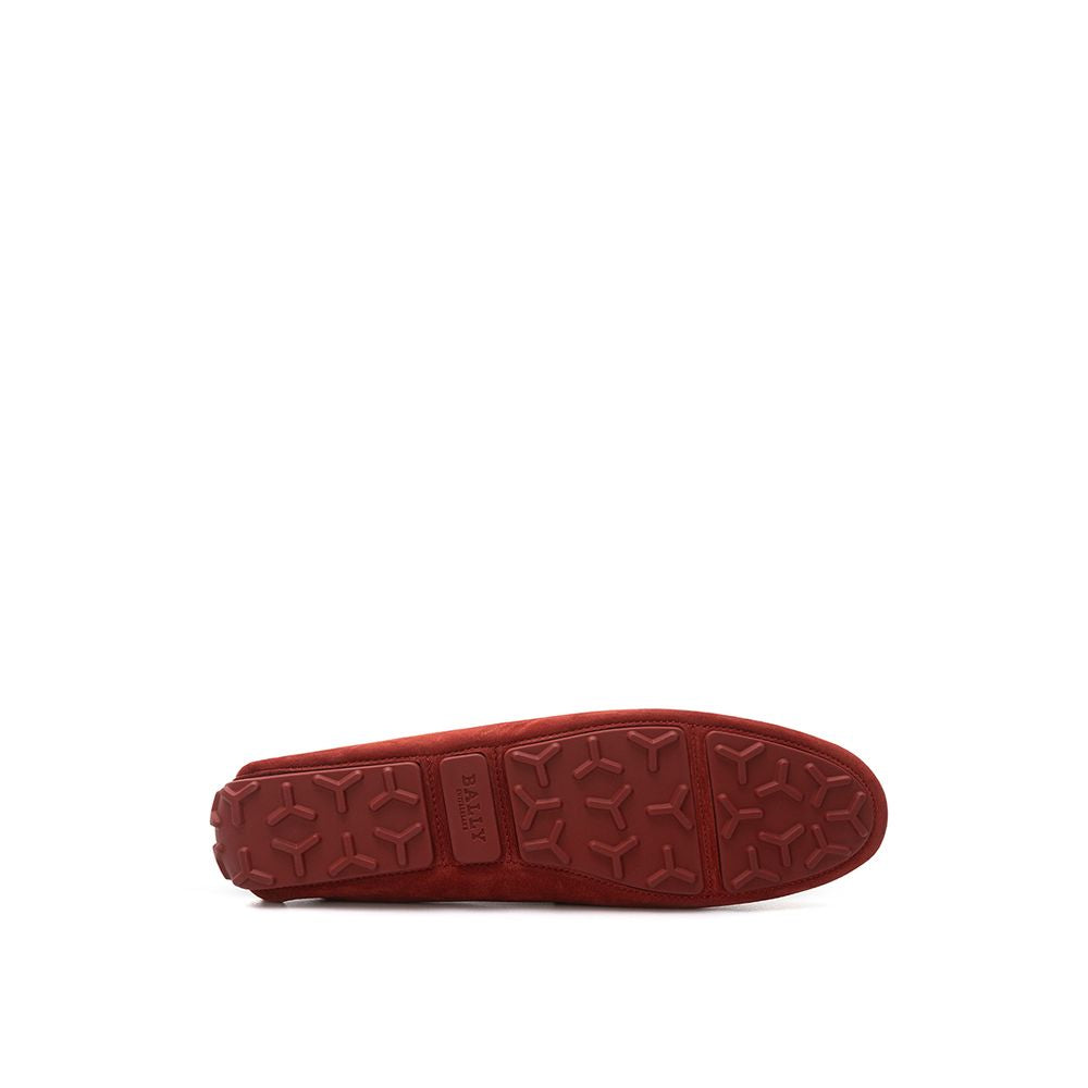 Bally Bordeaux Leather Moccassin - Elegant Suede Loafers