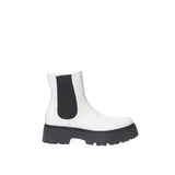 Alexander McQueen Black And White Leather Chelsea Boot