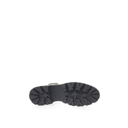 Botte en cuir noir et blanc d'Alexander McQueen