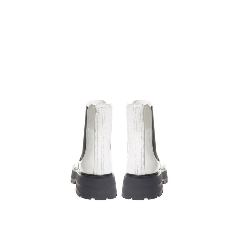 Alexander McQueen Black And White Leather Chelsea Boot