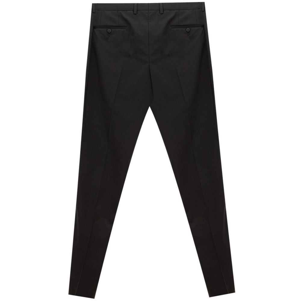 Pantalon en laine noire Dolce &amp; Gabbana