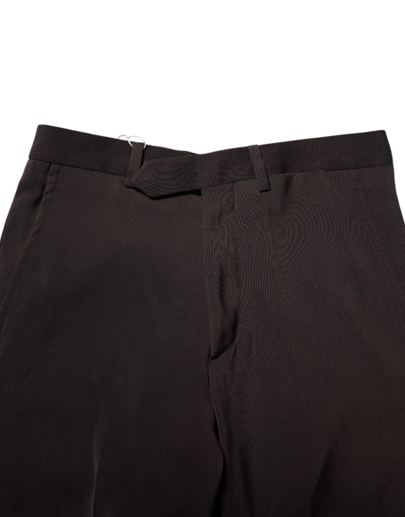 BENCIVENGA Dark Brown Mid Waist Dress Formal Pants