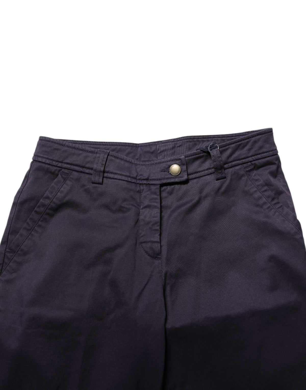 Pantalon droit décontracté taille mi-hauteur, violet foncé, Incotex