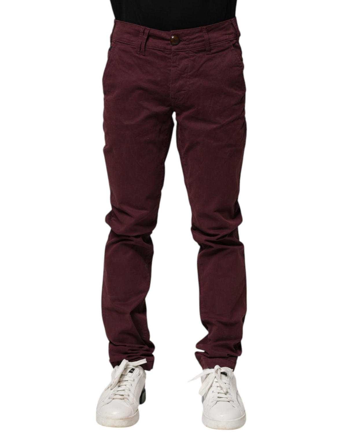 Jeans en jean pour homme, coupe skinny, en coton extensible, couleur marron bordeaux, marque CYCLE.