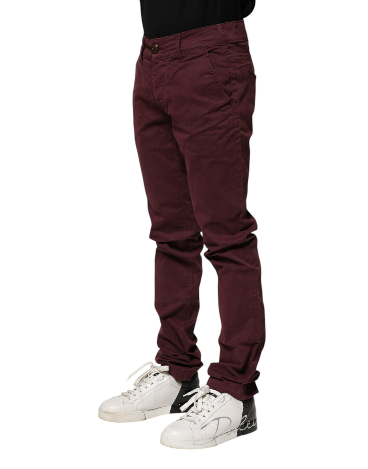 Jeans en jean pour homme, coupe skinny, en coton extensible, couleur marron bordeaux, marque CYCLE.