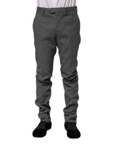 Pantalon tailleur fuselé à carreaux noir et blanc de BENCIVENGA