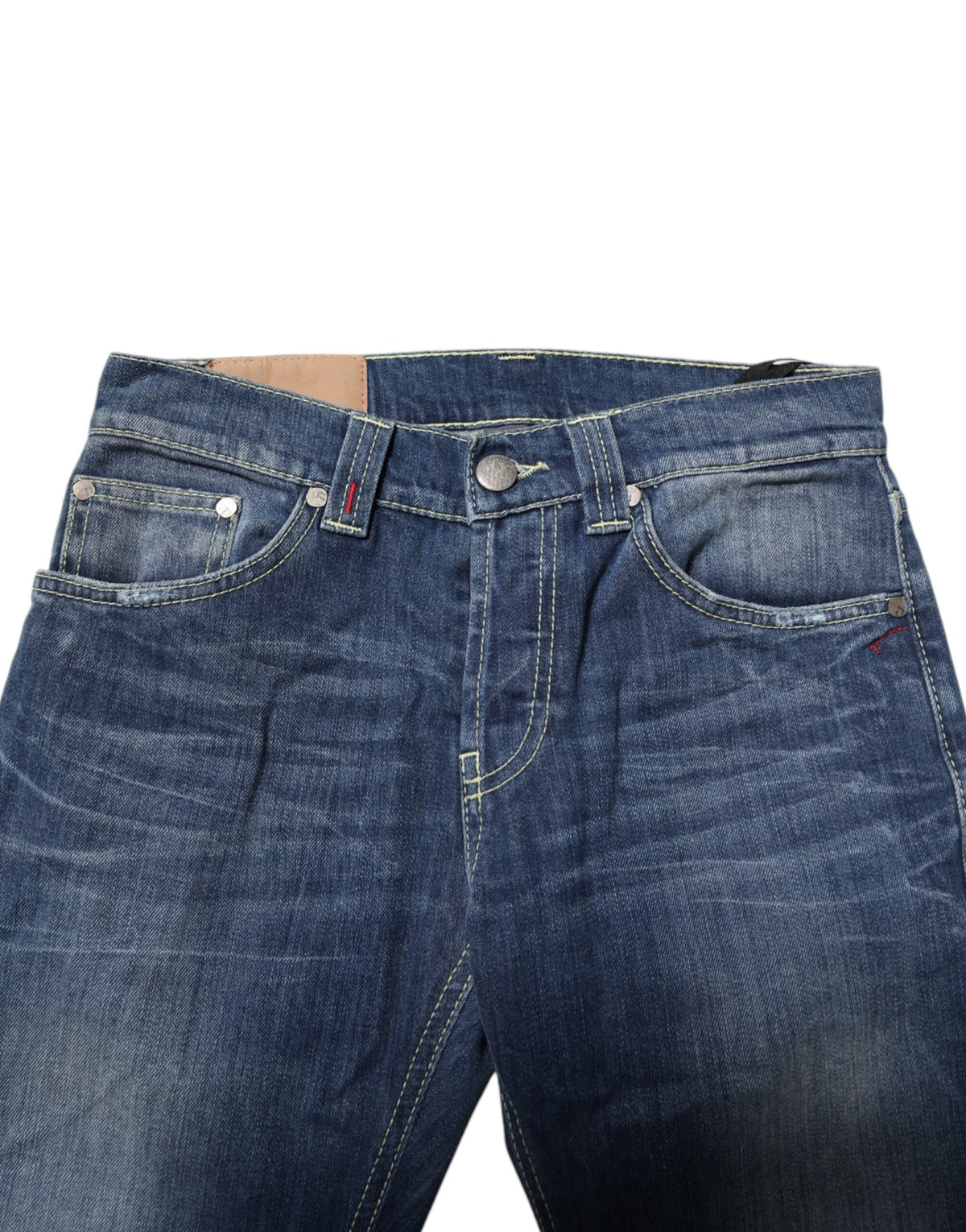 Jeans en jean pour homme Dondup, coupe slim, bleu délavé, style décontracté.