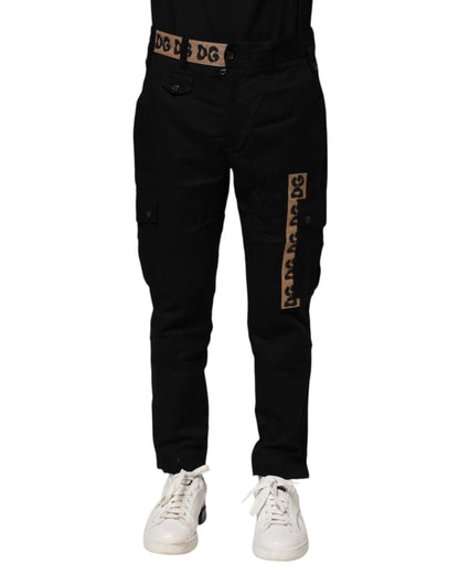 Dolce & Gabbana zwarte katoenen cargo broek