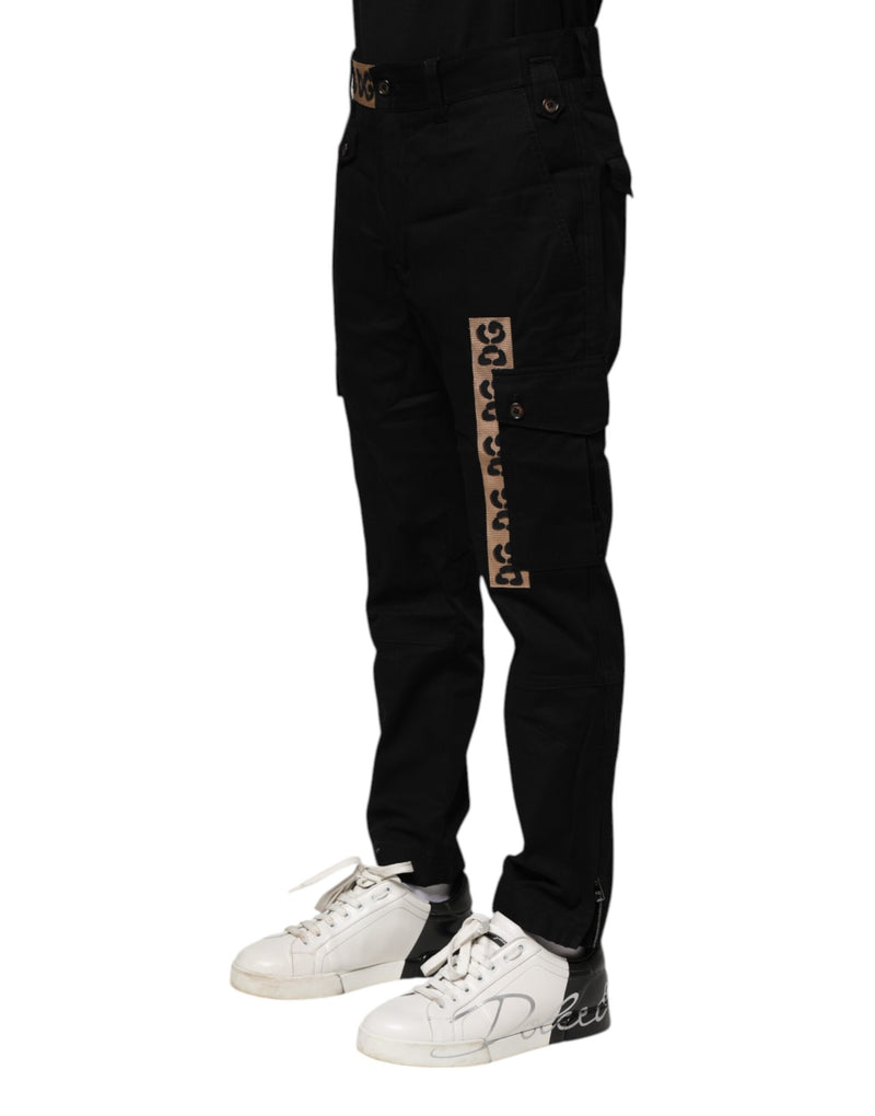 Dolce &amp; Gabbana zwarte katoenen cargo broek