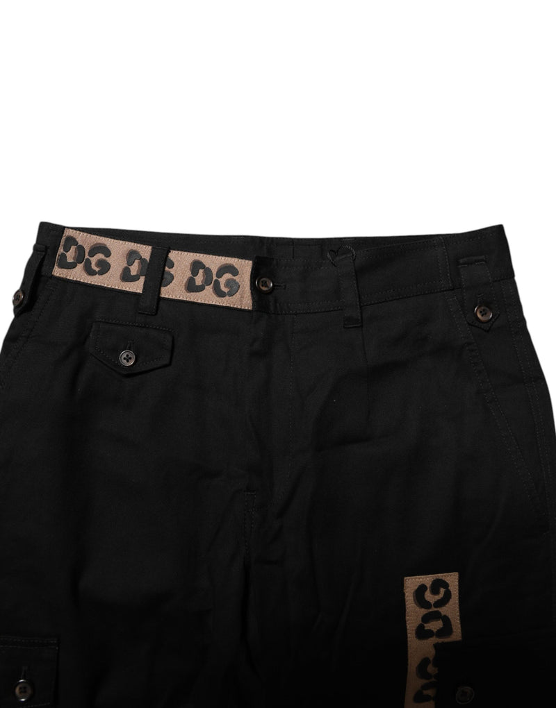 Dolce &amp; Gabbana zwarte katoenen cargo broek