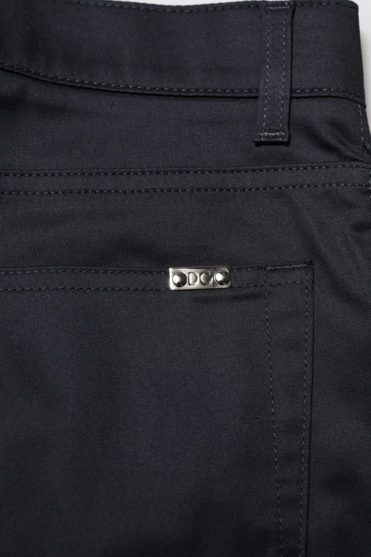 Pantalon skinny taille mi-hauteur en coton noir de Dolce &amp; Gabbana