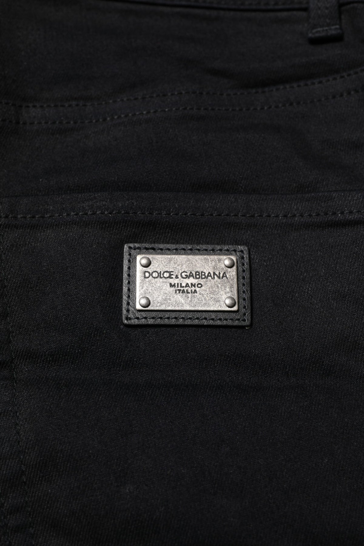 Jeans skinny en coton noir de Dolce &amp; Gabbana