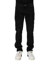 Jean slim en coton noir pour homme de Dolce &amp; Gabbana