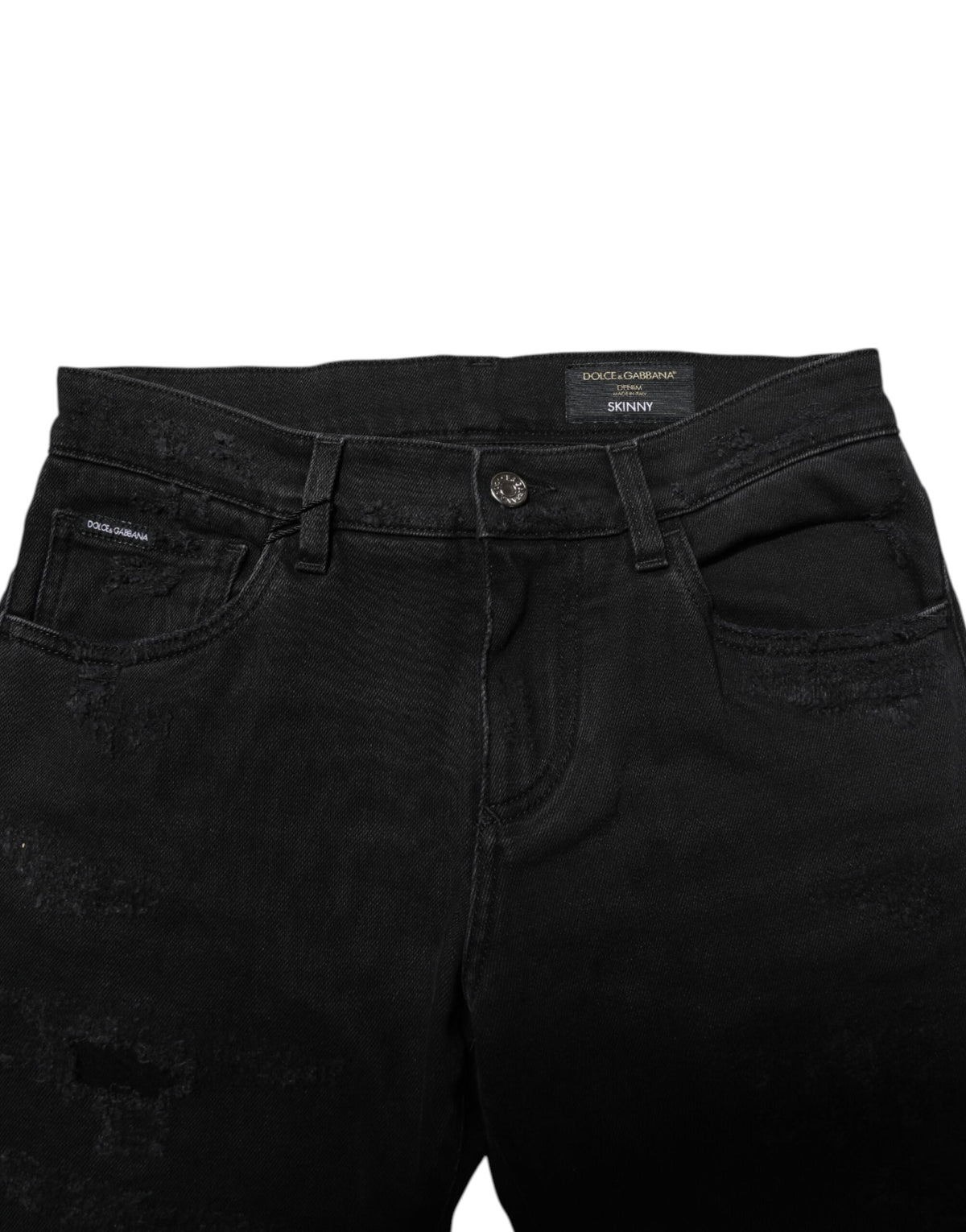 Jean slim en coton noir pour homme de Dolce &amp; Gabbana