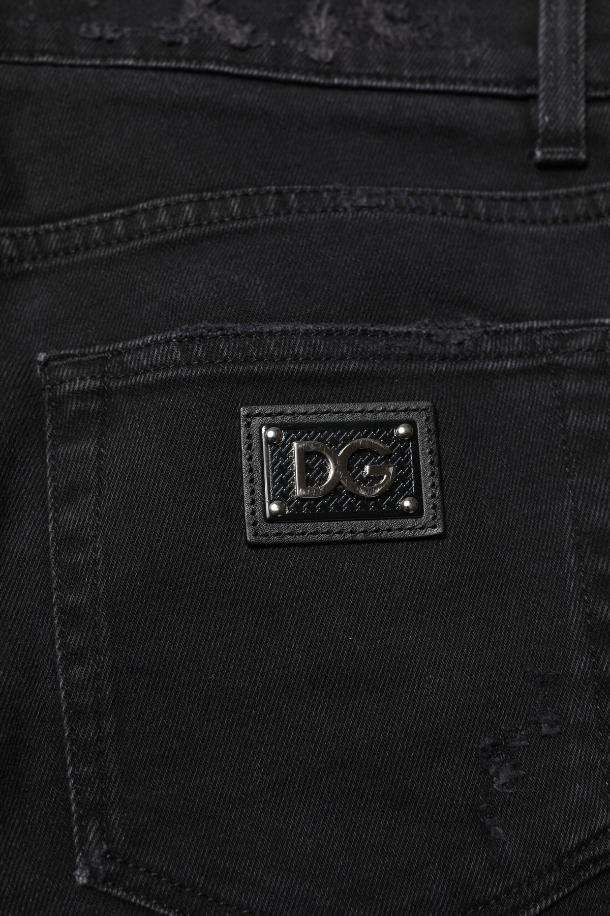 Jean slim en coton noir pour homme de Dolce &amp; Gabbana