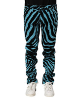 Jeans skinny à rayures bleu et noir Dolce &amp; Gabbana