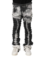 Jeans droit en jean tie-dye noir de Dolce &amp; Gabbana