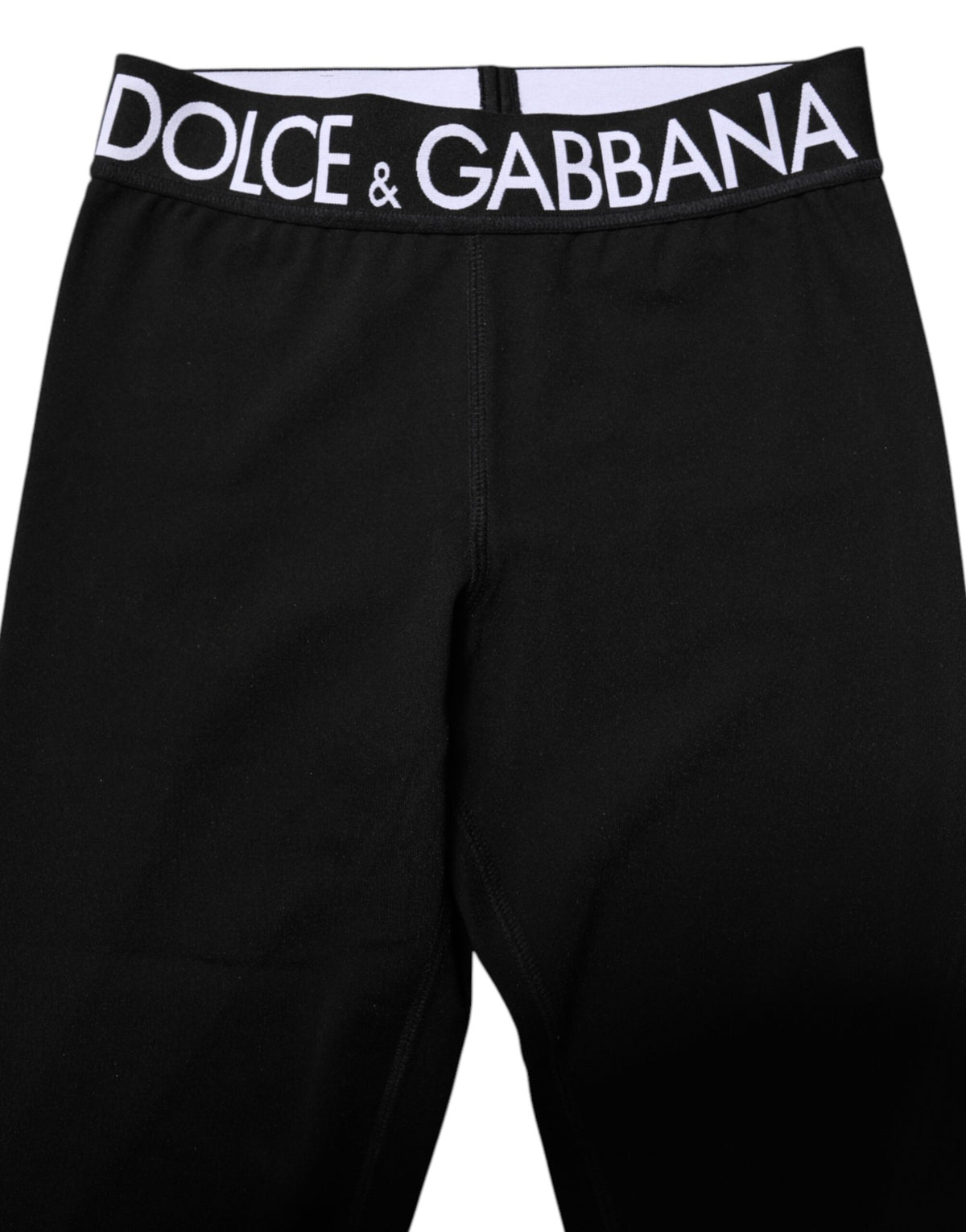 Leggings pantalons slim pour homme en nylon noir et argent Dolce &amp; Gabbana