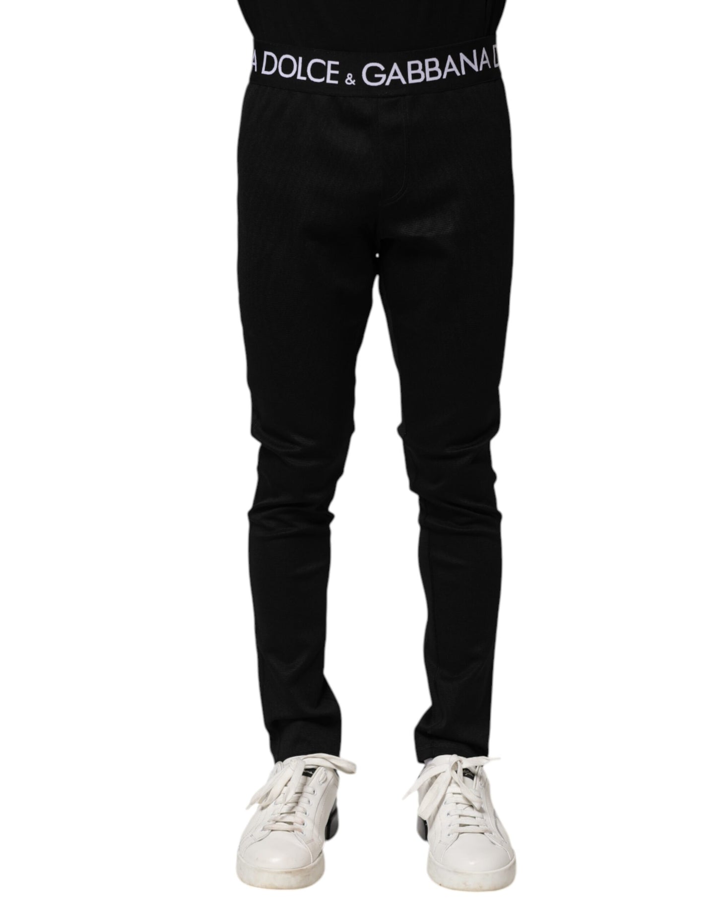 Pantalon de jogging skinny en nylon noir pour homme de Dolce &amp; Gabbana