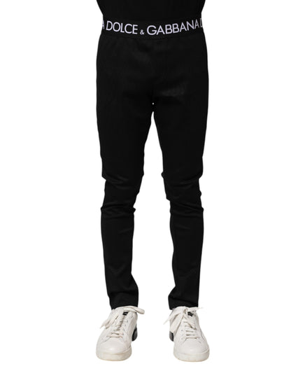 Pantalon de jogging skinny en nylon noir pour homme de Dolce &amp; Gabbana