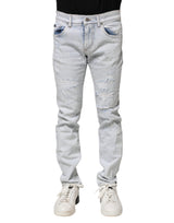 Jeans skinny délavés bleu clair Dolce &amp; Gabbana