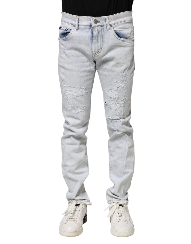 Jeans skinny délavés bleu clair Dolce &amp; Gabbana