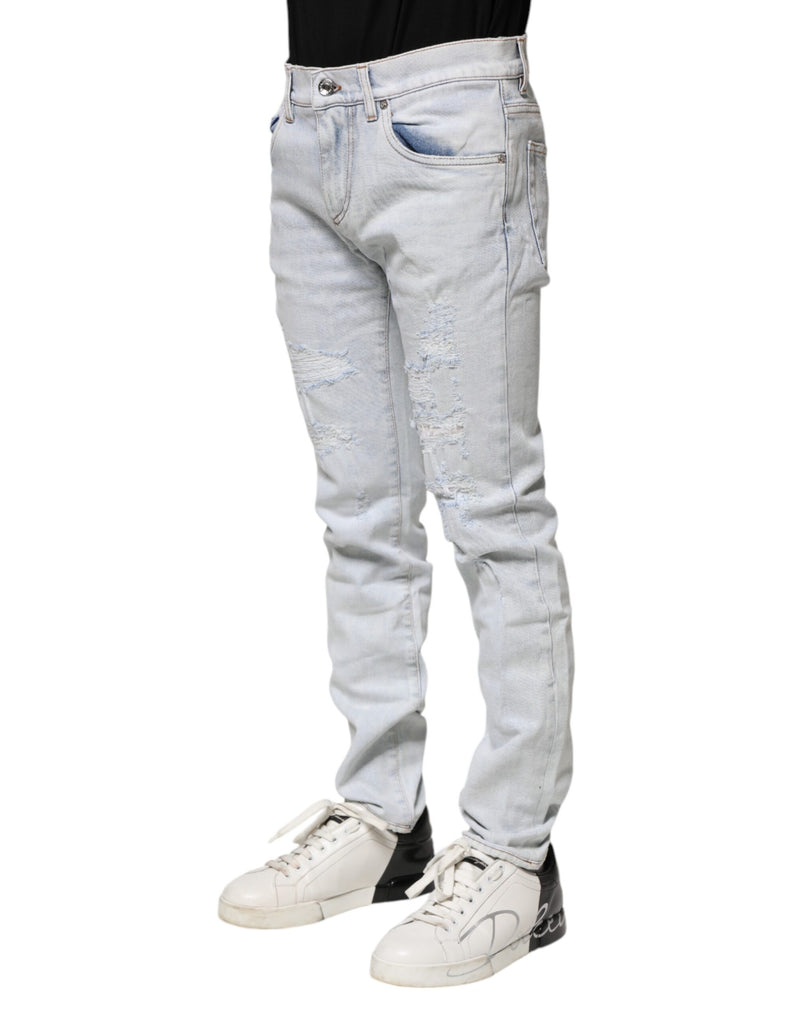 Jeans skinny délavés bleu clair Dolce &amp; Gabbana