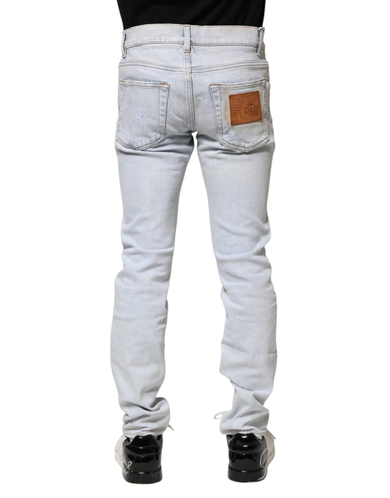 Jeans skinny délavés bleu clair Dolce &amp; Gabbana