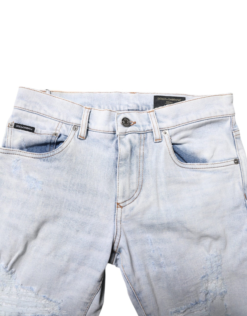 Jeans skinny délavés bleu clair Dolce &amp; Gabbana