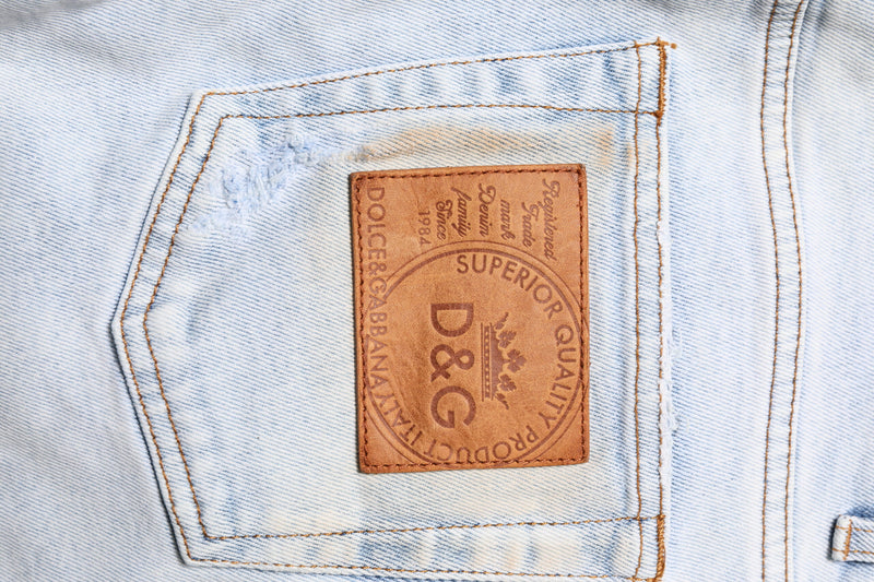 Jeans skinny délavés bleu clair Dolce &amp; Gabbana