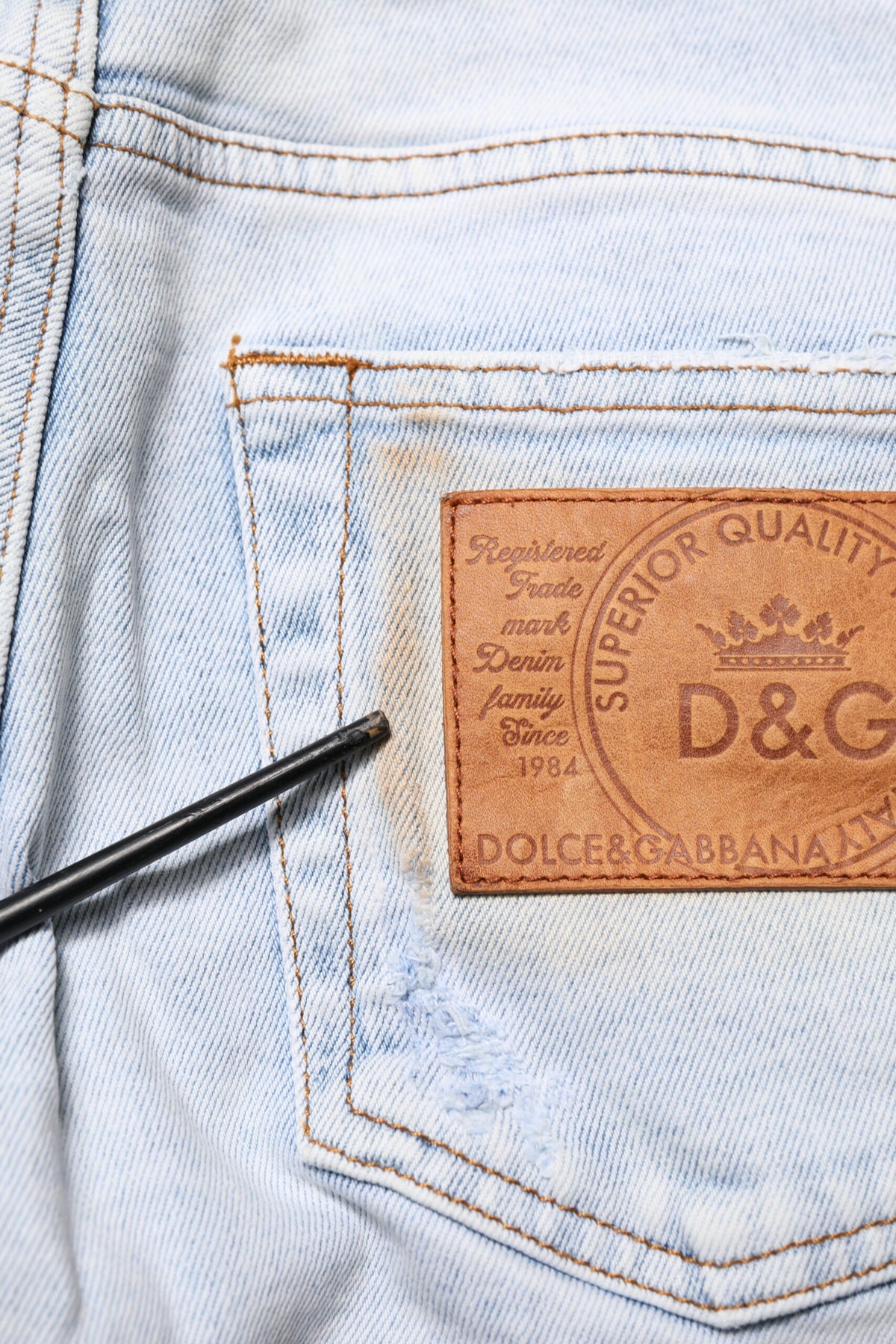 Jeans skinny délavés bleu clair Dolce &amp; Gabbana