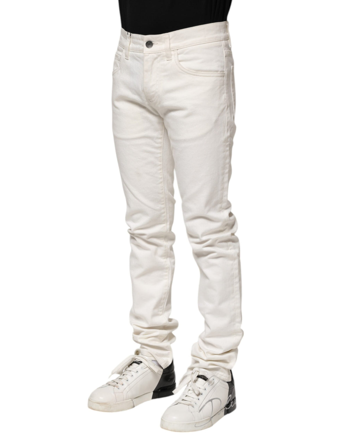 Jeans skinny en coton blanc pour homme de Dolce &amp; Gabbana